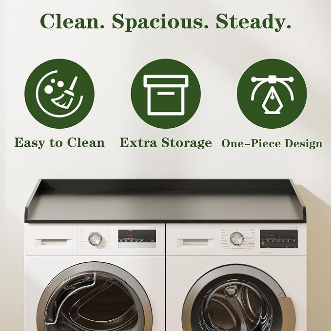 Washer Dryer Countertop, Laundry Room Organization and Storage, 27.6" x 54" - Image 3