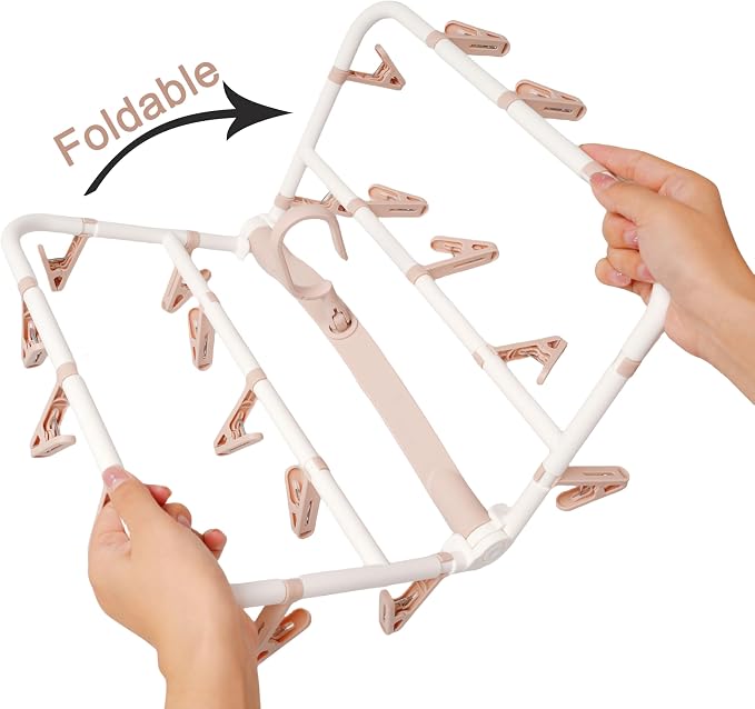 Clothes Drying Racks Foldable Clip Hangers Drip Hanger Plastic - Image 3
