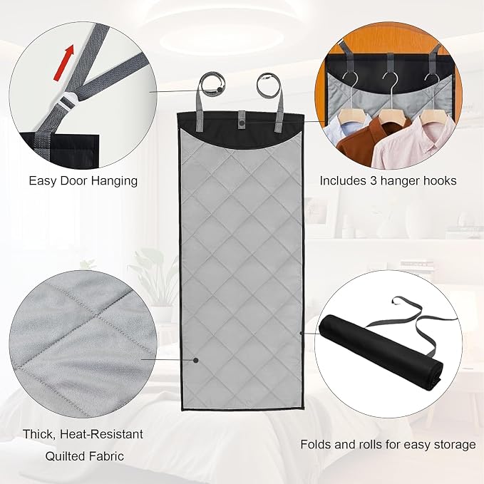 Over-The-Door Steamer Mat, Foldable Wall Mount & Portable Steamer Door Pad - Image 4