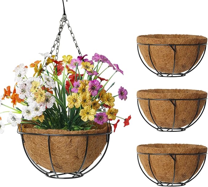 LX7 3-Pack Hanging & Wall-Mounted Plant Baskets by LX7