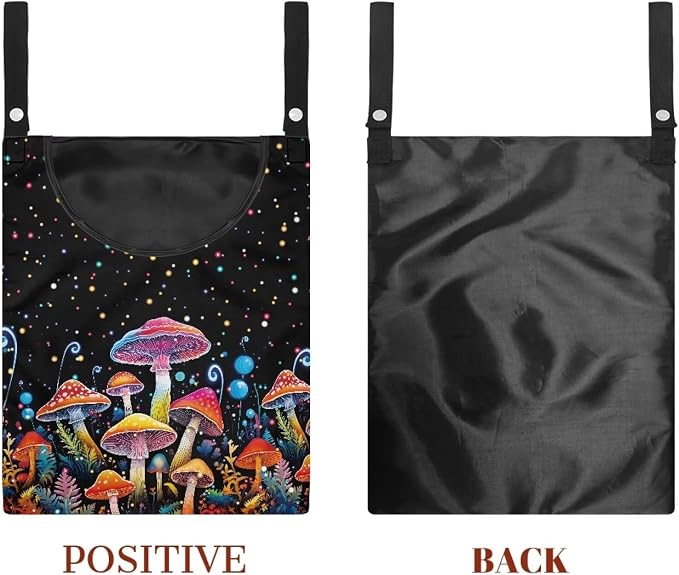 Big Mushroom Pin Collector Bag Dust-Proof Wall Hanging Organizer Large Capacity - Image 7