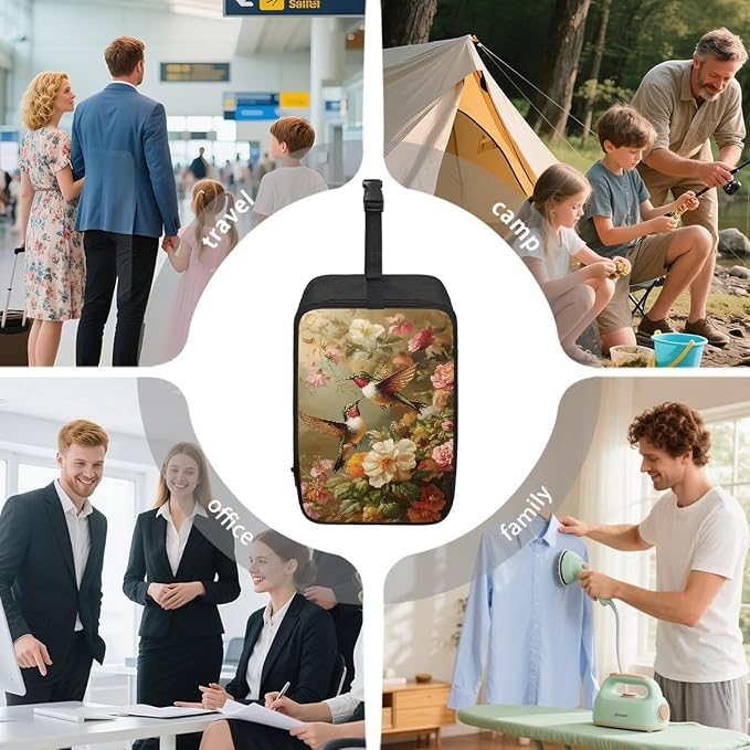 Portable Travel Iron Storage Bag Hummingbird Heavy Fabric Bag - Image 6