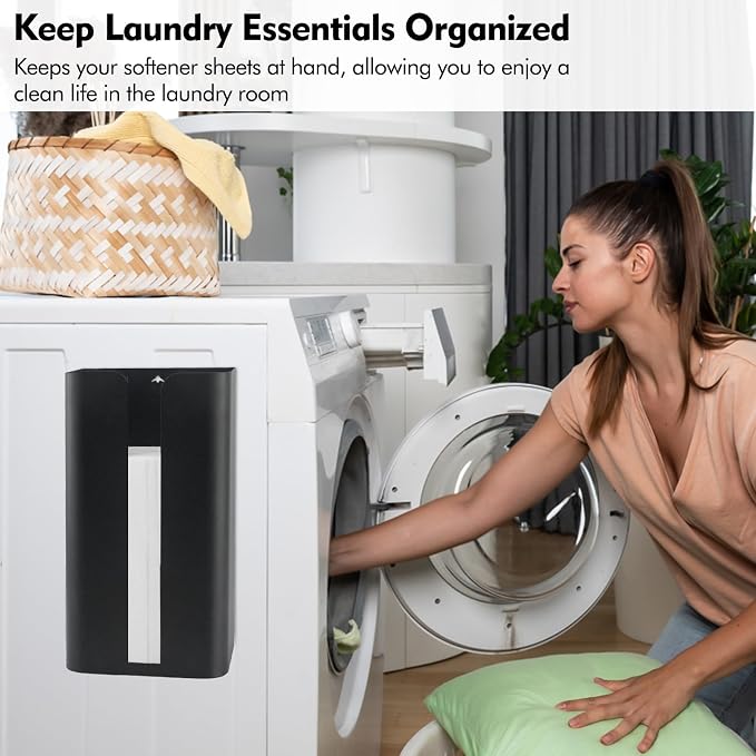 Magnetic Laundry Dryer Sheet Dispenser, Tissue Holder, Garbage Bag Dispenser - Image 2