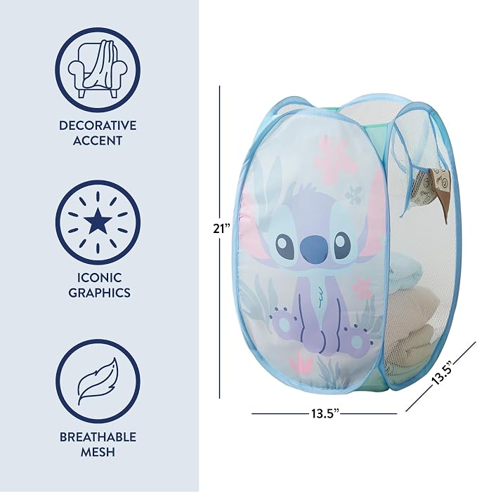 Disney Stitch Pop Up Hamper – Collapsible Laundry Basket - Image 4