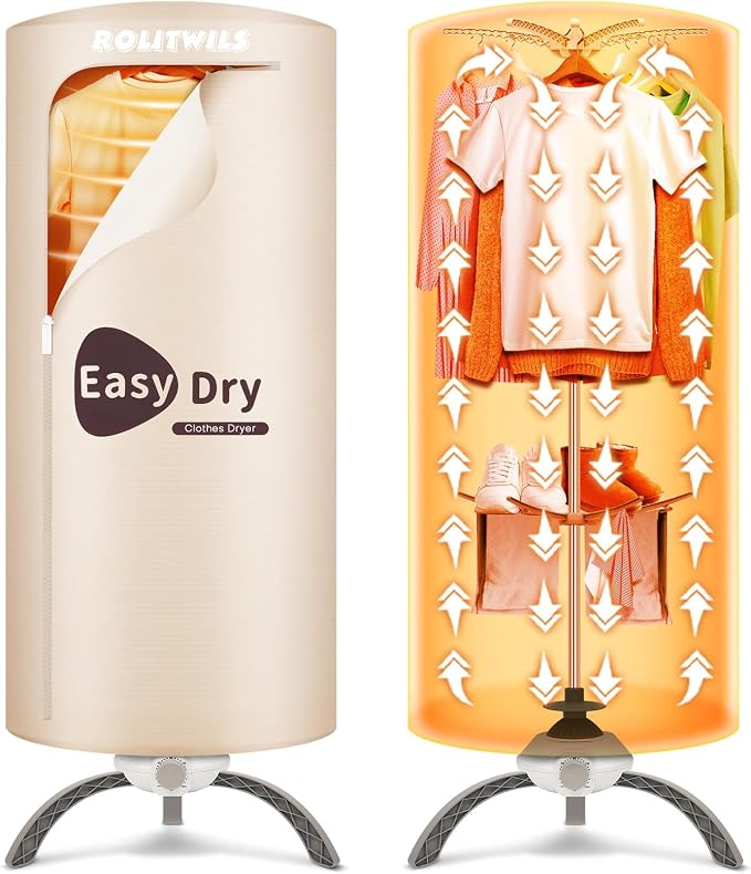 Portable Clothes Dryer 900W by AdventureBuiltHomePerfected