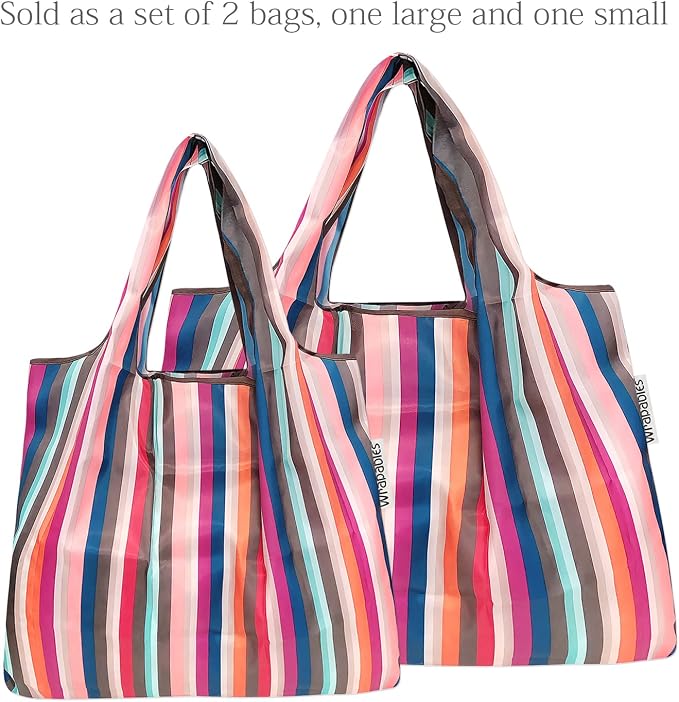 allydrew Large Foldable Tote Nylon Reusable Grocery Bag - Image 4