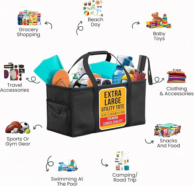 Extra Large Utility Tote Bag - Image 3