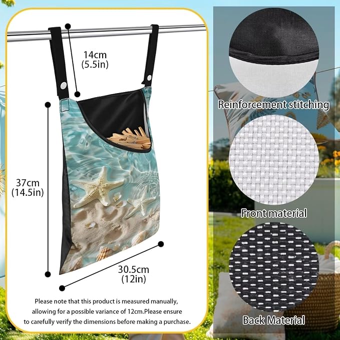 Starfish Shell Clothespin Bag - Image 6
