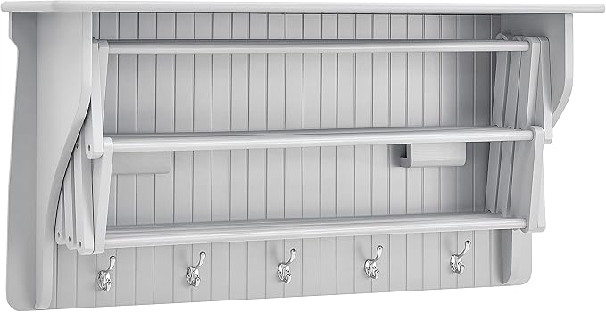Danya B Accordion Clothes Drying Rack, Retractable, Wall Mounted Towel Rack and by DANYAB