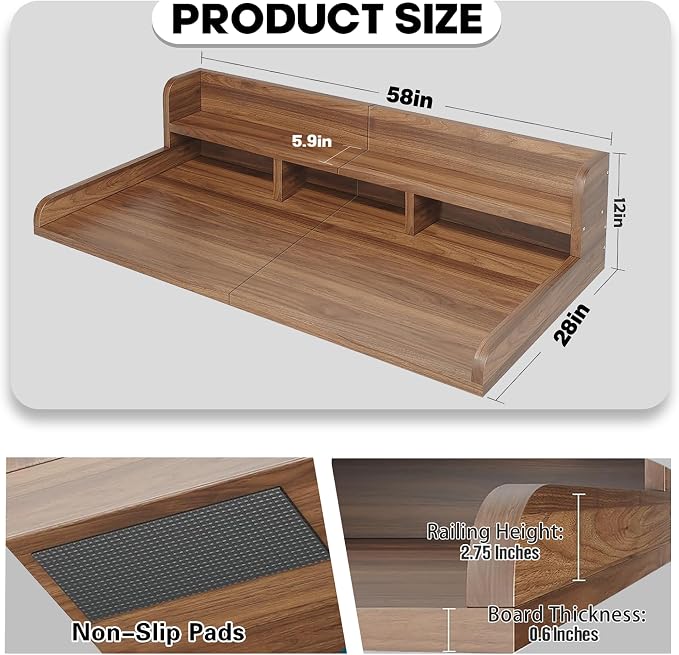 Washer Dryer Countertop, Laundry Wood Shelf Topper - Image 2