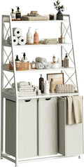 Laundry Basket, 3 Section Laundry Hamper by Herture
