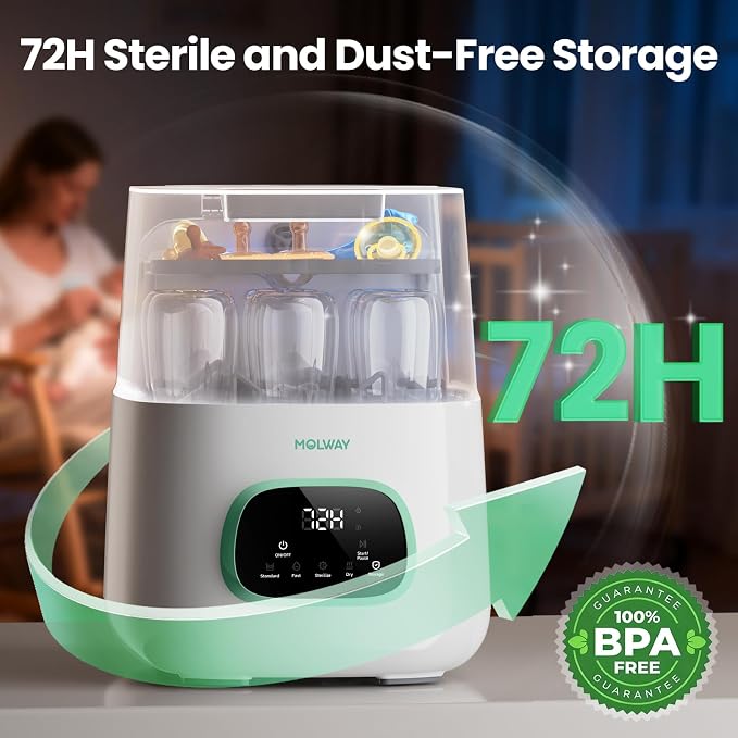 MOLWAY【Upgraded】Bottle Washer Pro, All-in-One Baby Bottle Washer and Sterilizer - Image 9