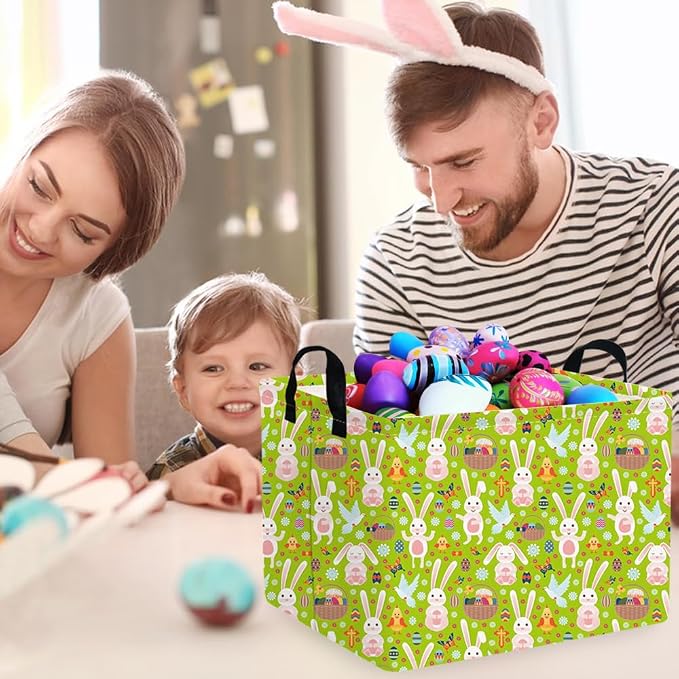 FXOLCSHE Rectangular Easter basket, Easter basket empty, Kids Toy Storage Basket - Image 3