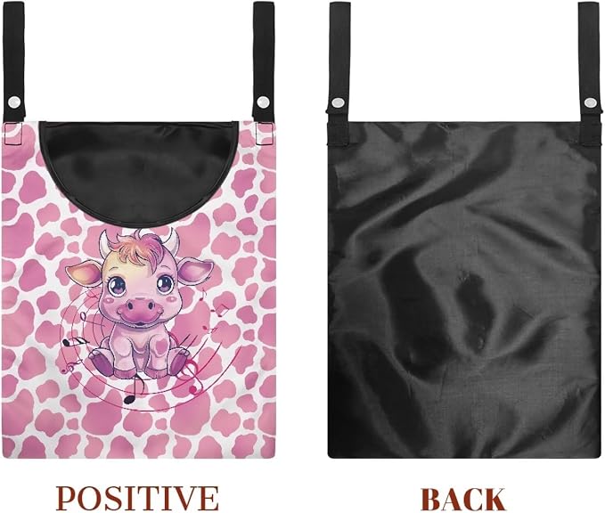 Pink Cow Clothes Pin Hanging Bag Multi Purpose Clothespin Storage Organizer - Image 7