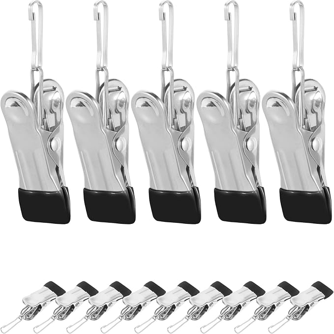Angoily 20pcs Non-Slip Stainless Steel Laundry Clips by Angoily