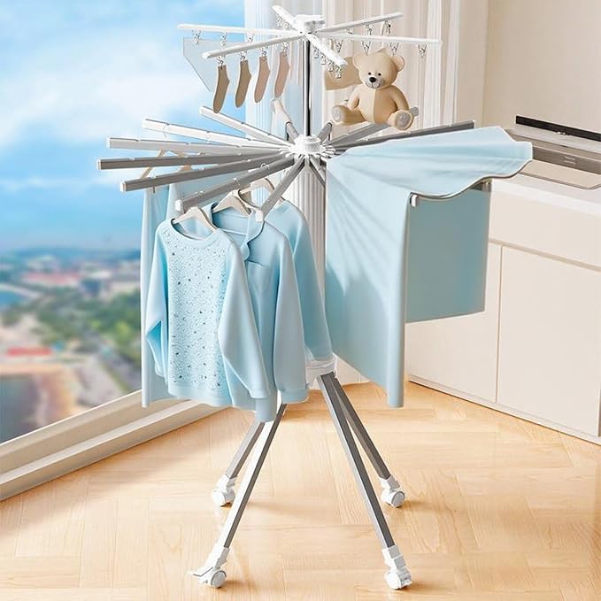Clothes Drying Rack Foldable Outdoor Indoor, Drying Rack Clothing Collapsible - Image 2