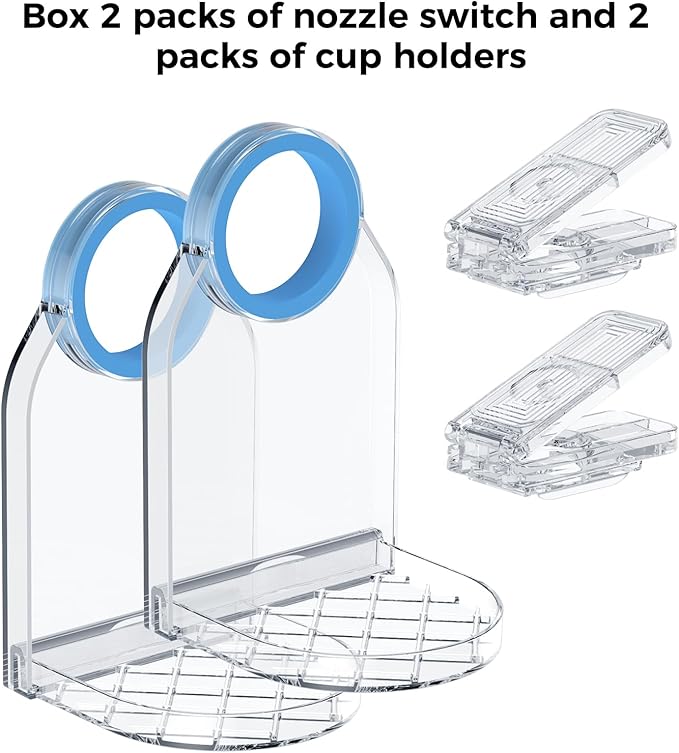 Clear Laundry Detergent Dispenser Cup Holder & Nozzle Force-Saving Switch - Image 5