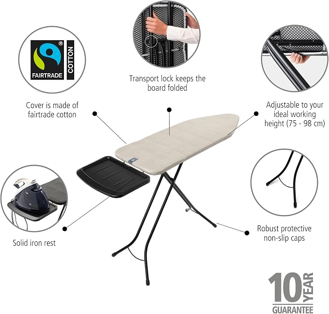 Brabantia - Ironing Board C - Extra Large Steam Unit Holder - Adjustable in - Image 2