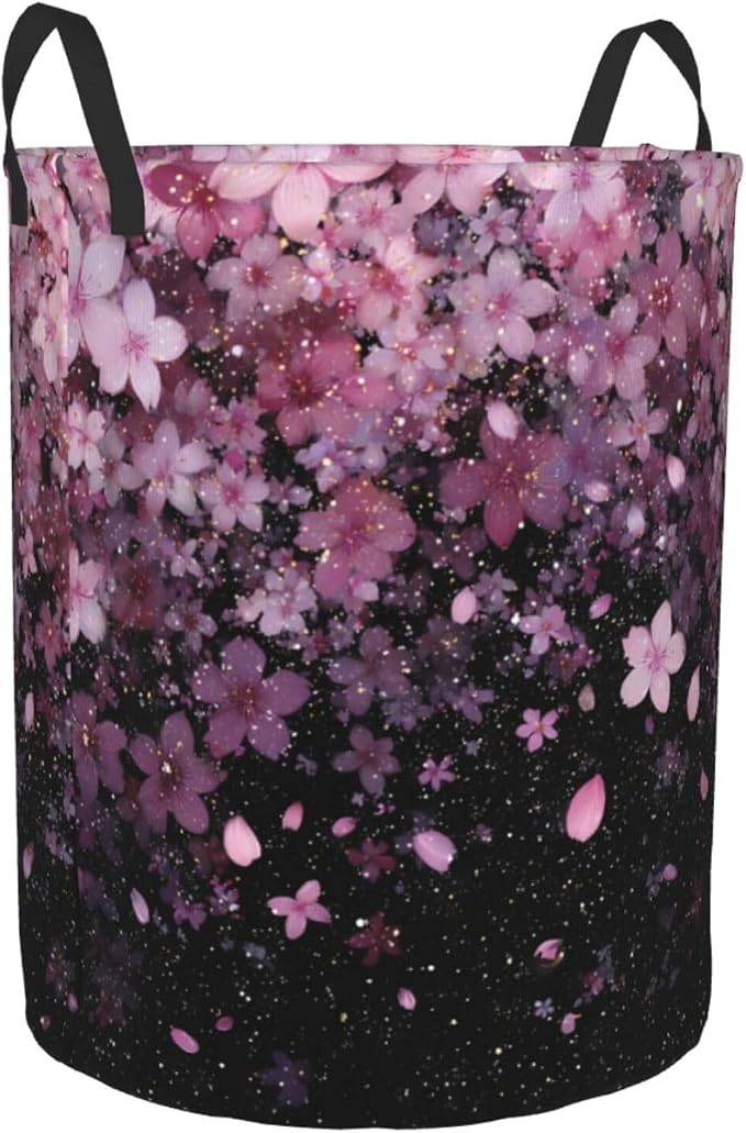 Cherry Blossoms Laundry Basket Storage Bin Foldable Laundry Hamper Clothes - Image 2