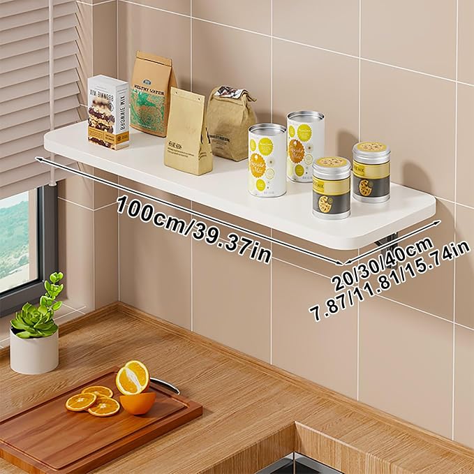 Wall Mounted Folding Table Desk Kitchen Dining Table Floating Foldable Table - Image 2
