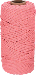 Rebower Macrame Cord 4mm x 109 Yard, Natural Cotton Macrame Rope Twisted by Rebower