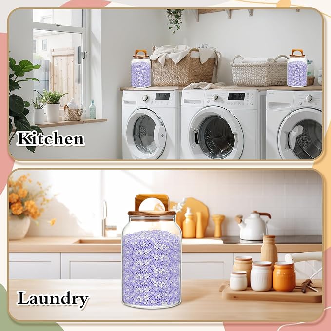 4 Pcs 64oz Glass Laundry Storage Containers - Image 5
