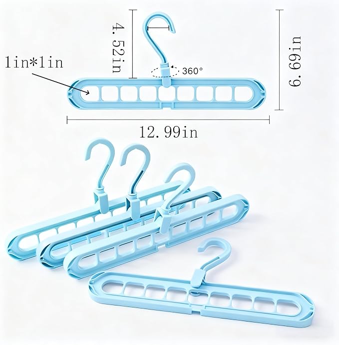 【9-Space Saving Hangers】, 【Heavy Duty PP Plastic】 【Cascading Hanger Organizer 】 - Image 3