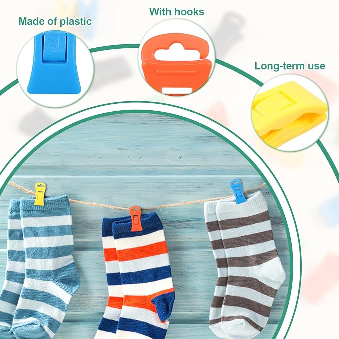 60Pcs Plastic Clothes Pins Laundry Clips, Laundry Clip - Image 4