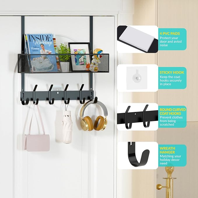 LUCYCAZ Over The Door Hooks - Image 2