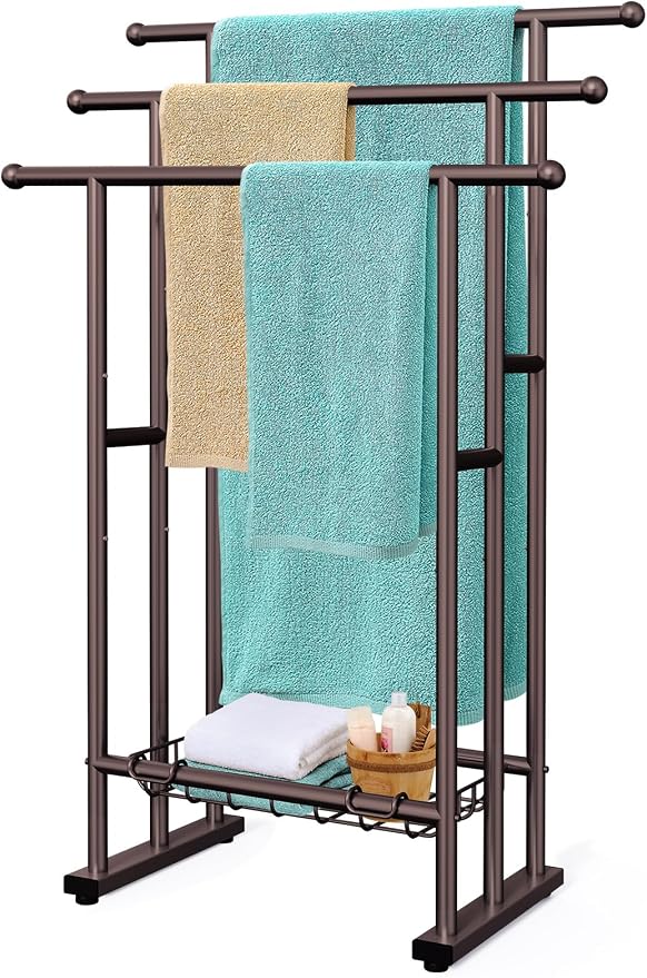 Kayfia 40" Tall Standing Towel Racks by Kayfia