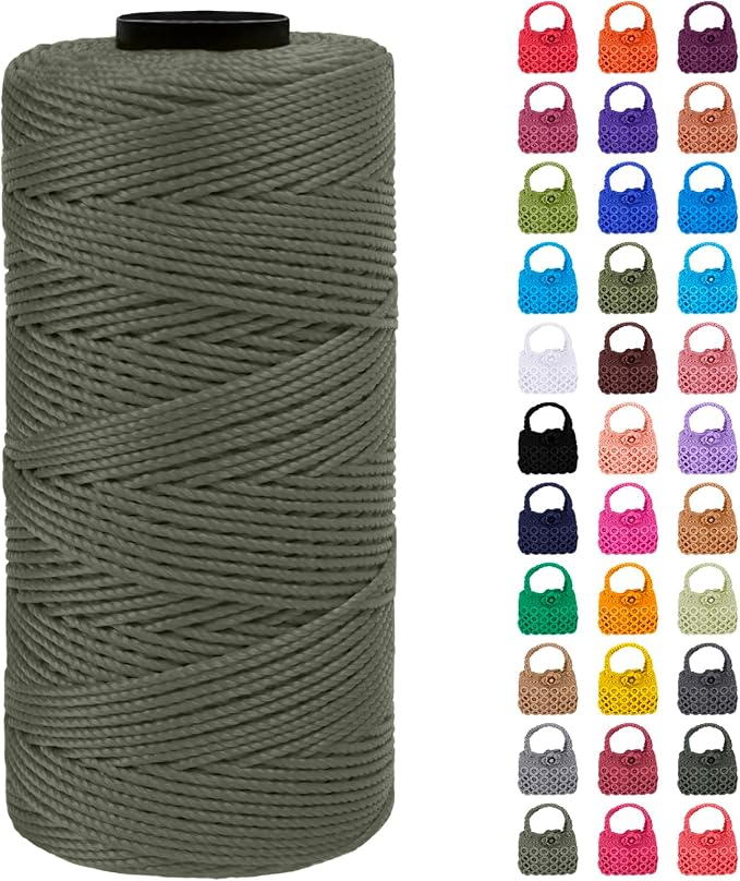 Braided Macrame Cord 1.5mm x 218yards Polypropylene Rope Polyester Rope Yarn by LEREATI