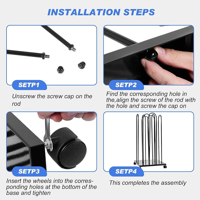 Dunzy Hanger Organizer Stacker, 4 in 1 Hanger Rack Movable Stand Hanger Holder - Image 5