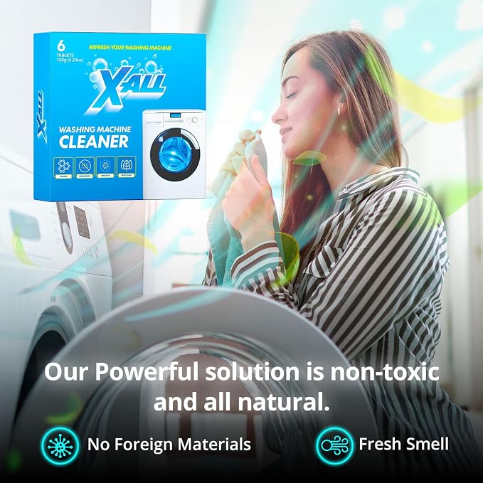 X-ALL Washing Machine Cleaner – Deep Cleaning Tablets, Cleans and refreshes the - Image 3