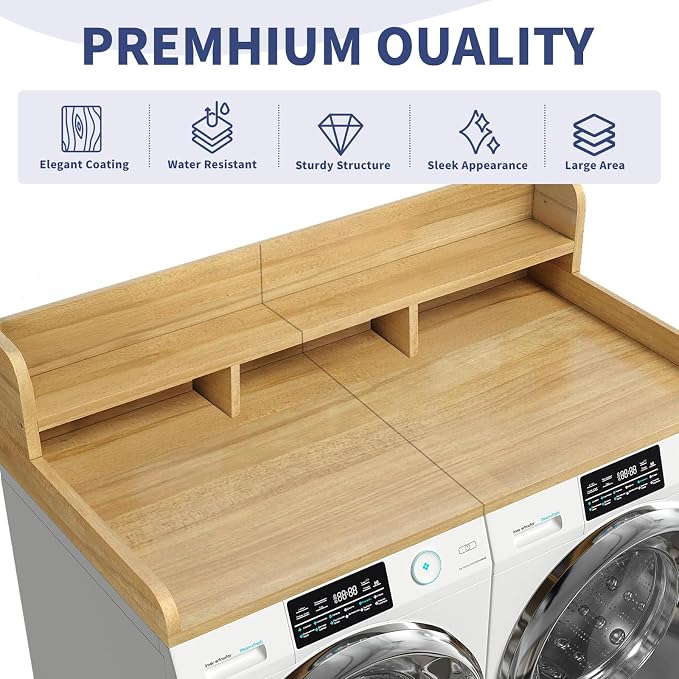Washer Dryer Countertop with Shelf, Double Layer Organizer - Image 5