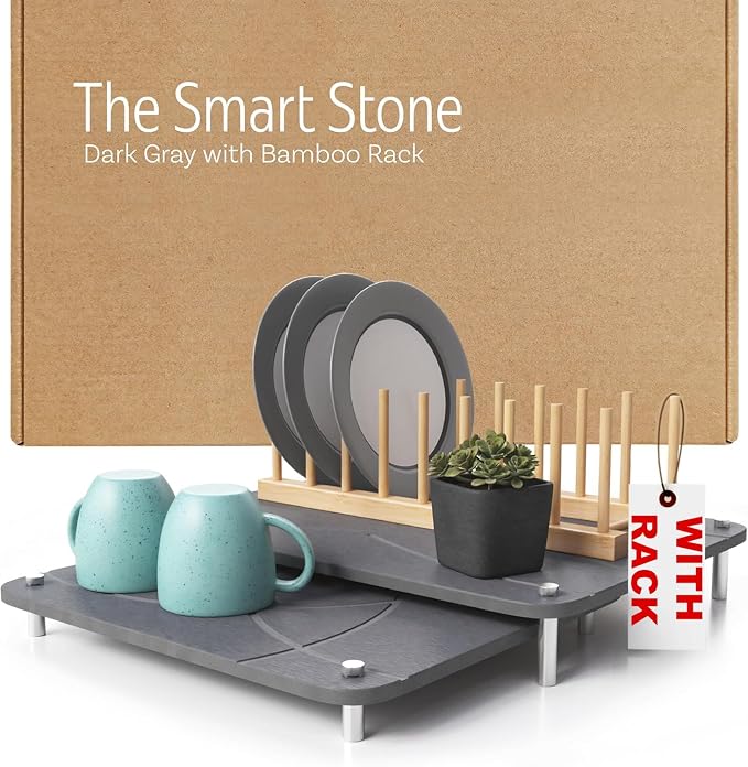 Nested Dish Drying Stone Mat by FEDBB