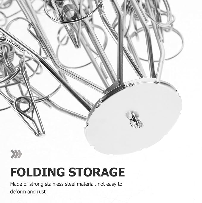 Foldable Stainless Steel Sock Hanger - Image 2