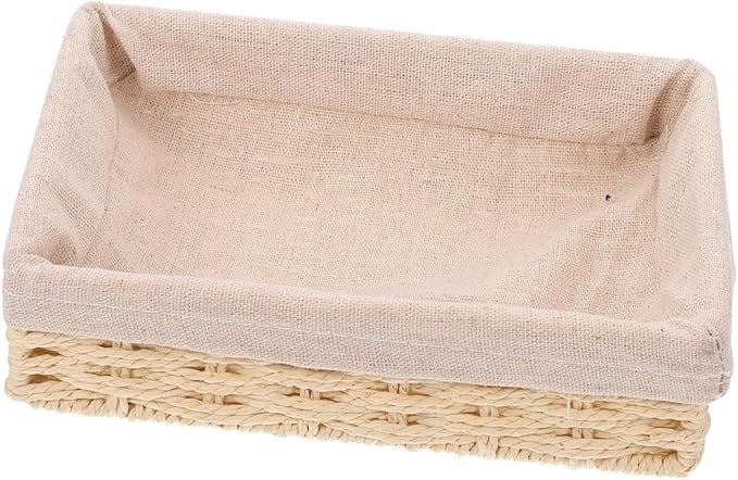 Zerodeko Natural Woven Baskets for Storage Desktop Glove Box Snacks Basket by Zerodeko