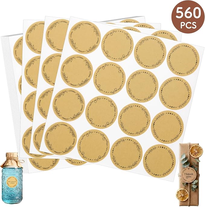560pcs 2inch Label Stickers, Gift Tag Stickers, Name Tags, Self-Adhesive by Unknown