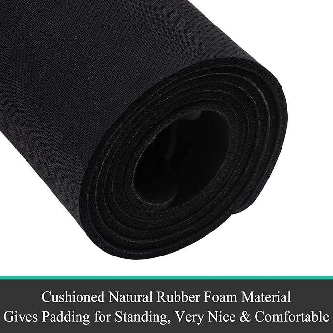Pauwer Laundry Room Rug Runner 20"x60" Waterproof Rubber Laundry Mat Non Slip - Image 7