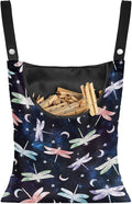 Dragonfly Moon Pin Collector Bag Clothespin Storage Bag Machine Washable by Psesaysky
