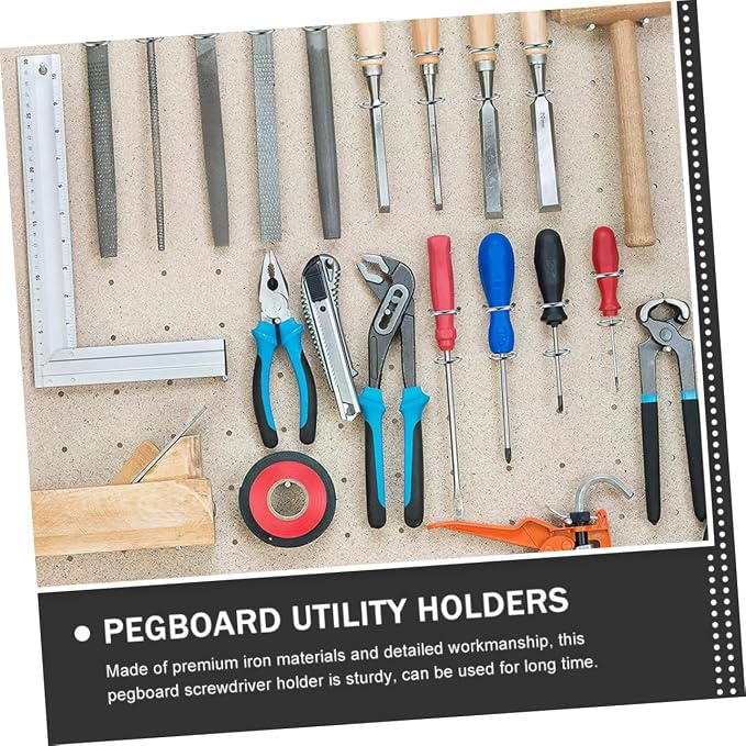 5pcs Pegboard Screwdriver Holders Utility Racks - Image 3