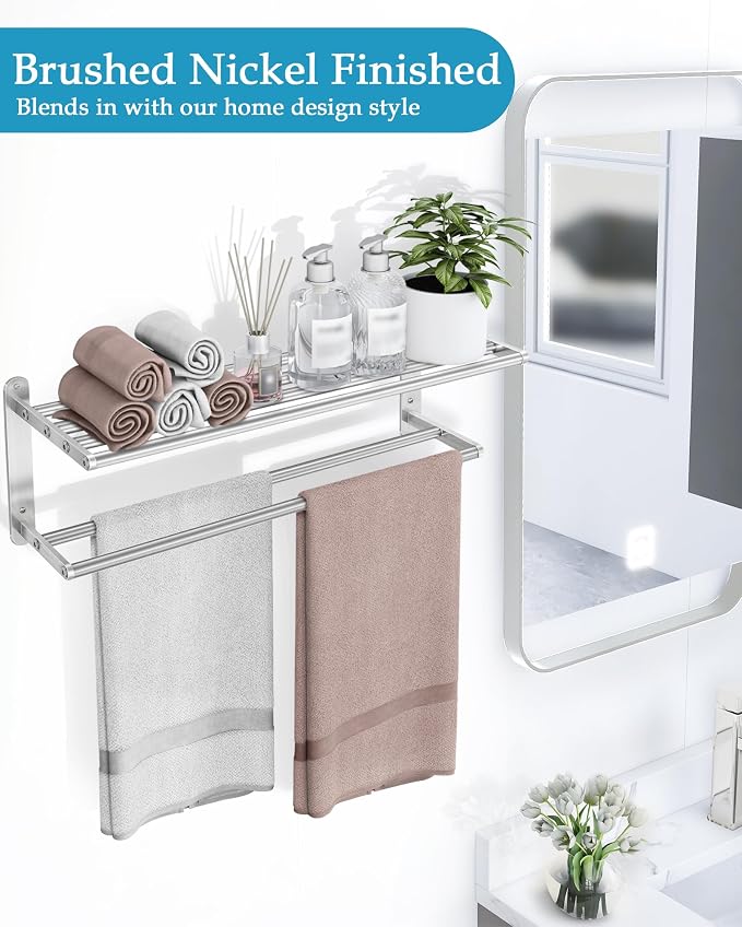 Towel Racks for Bathroom - 24 in Bath Towel Shelf - Image 5