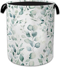 Eucalyptus Spring Botanical Laundry Basket, Foldable Oxford Cloth Laundry Hamper by Unknown