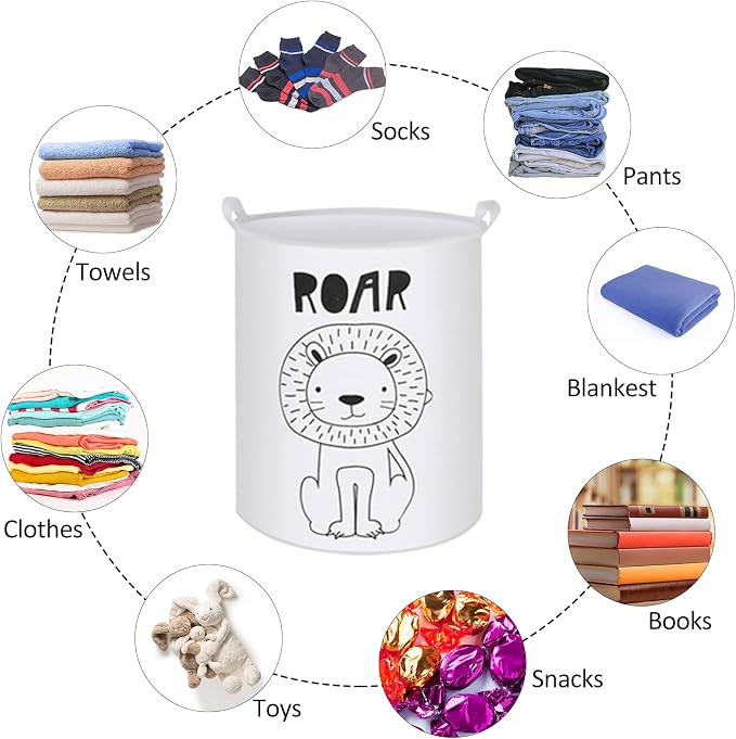 Collapsible Laundry Basket in Bedroom Waterproof Laundry Hamper in Bathroom - Image 4