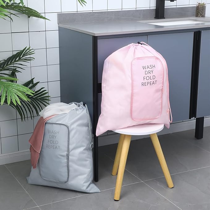 2 Pcs Travel Laundry Bag Washable Dirty Clothes Bag - Image 4