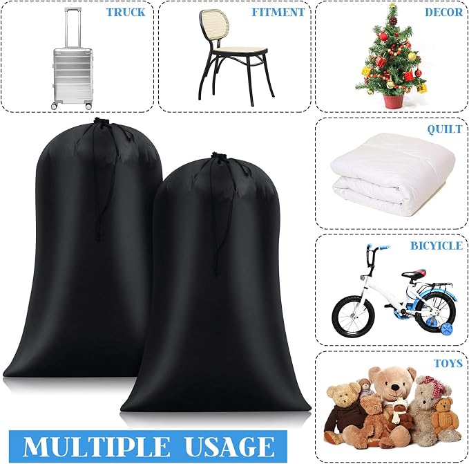 Nuanchu 2 Pcs 40 x 60 Extra Large Laundry Bag Giant Storage Laundry Reusable - Image 4