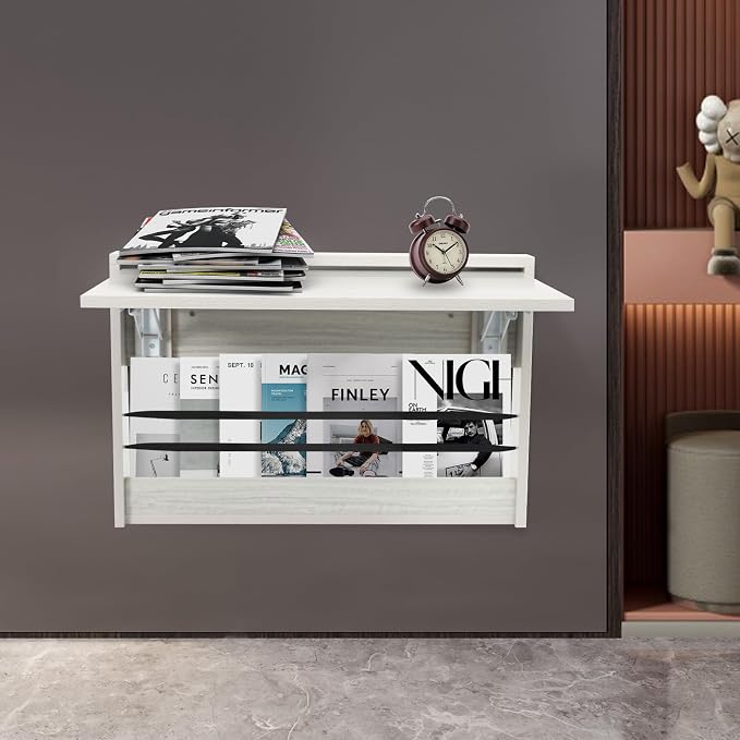 Folding Wall Mounted Table Desk, Small Space Drop Leaf Wall Desk, Floating Table - Image 2