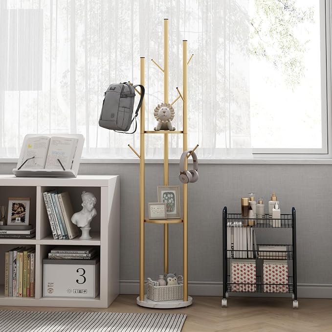 TIEOU Metal Coat Rack, Coat Tree - Image 9