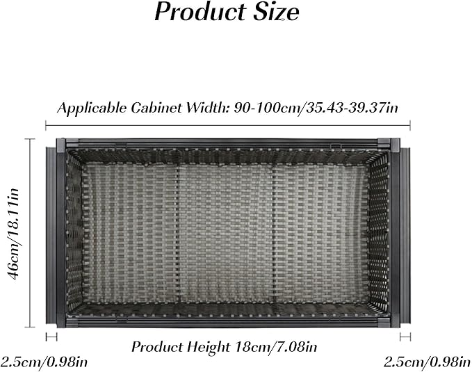 Pull Out Drawer Organizer Containers, Basket Storage Rack - Image 2