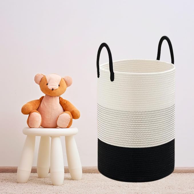 Maxona Laundry Basket with Handles White - Image 9